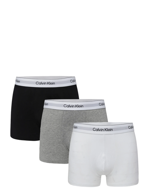 Calvin Klein Cotton Stretch Trunk - Noir, gris, blanc