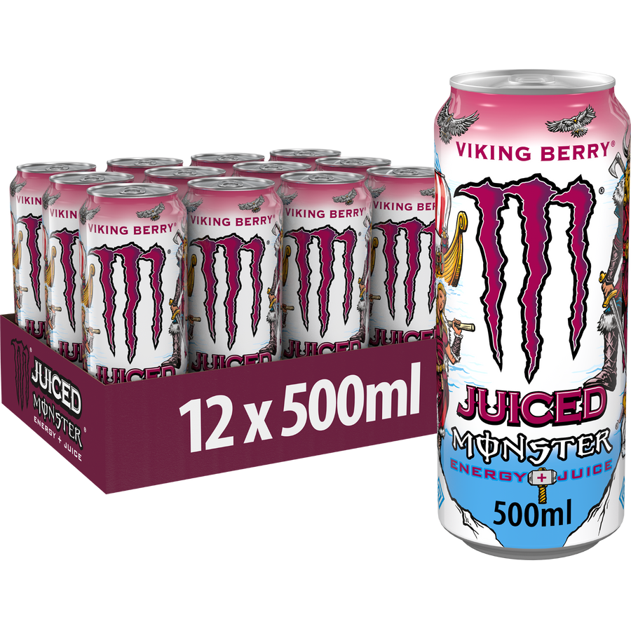 Monster Juiced Viking Berry - Pack 12 x 500 ml