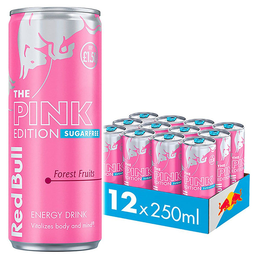 Red Bull Pink Edition Sugar Free - Pack 12 x 250 ml